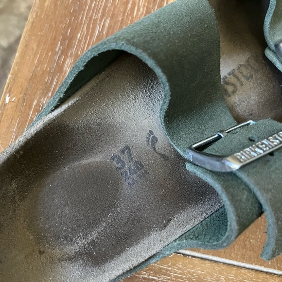 Birkenstock arizona suede shimmering thyme sandals - Picture 4 of 4